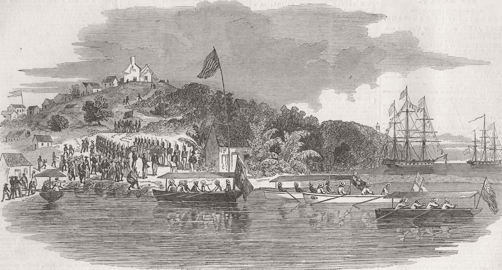 LIBERIA. President of. Return 1849 old antique vintage print picture